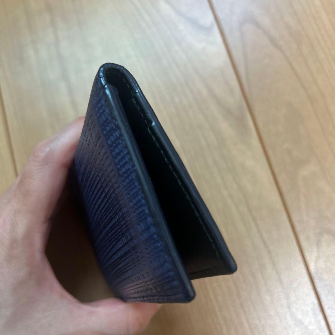 ★美品★ロエベ　名刺入れ　カードケース　リネン　ネイビー