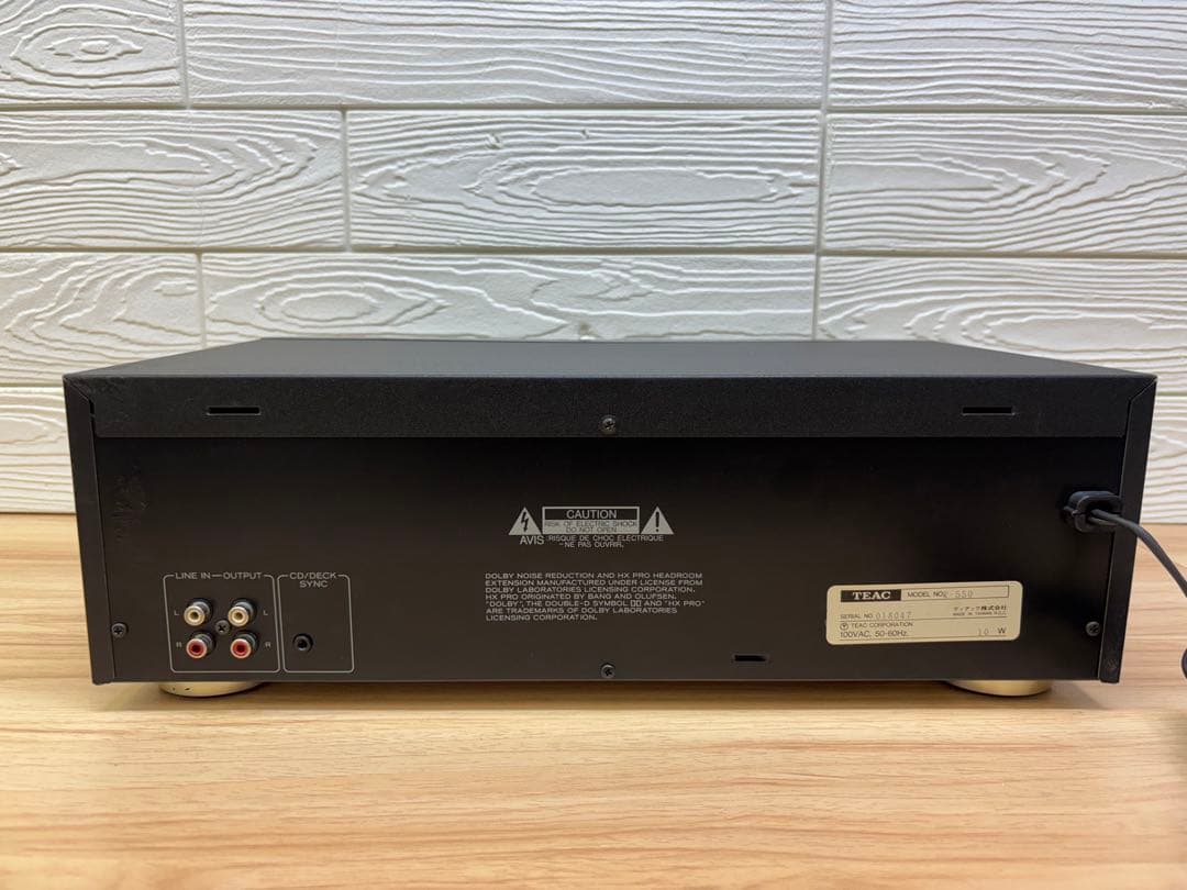 TEAC ステレオカセットデッキ 録音機能付 R-550 動確メンテナナンス済