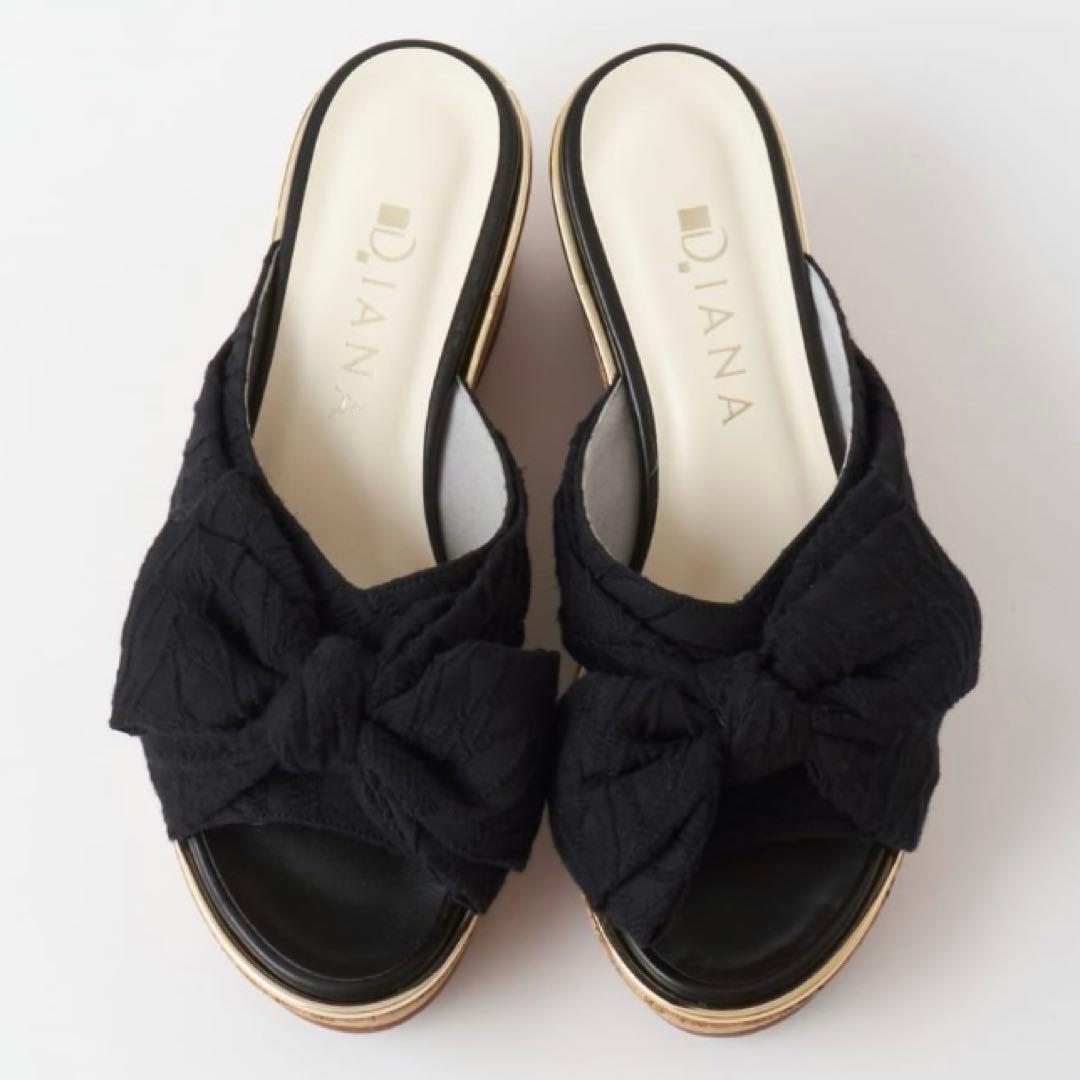 DAIANA（ダイアナ）リボン　ウェッジミュール