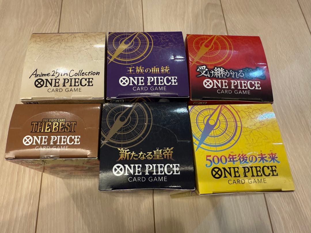 ワンピースカード　500年後THE BEST Anime25th など　6BOX