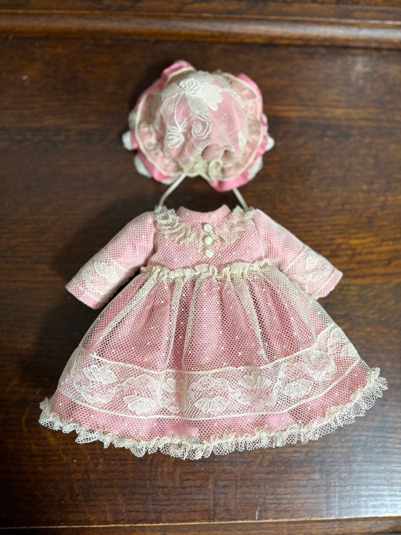 アンティークドール ビスクドール ドレス ボネ レース ドイリー