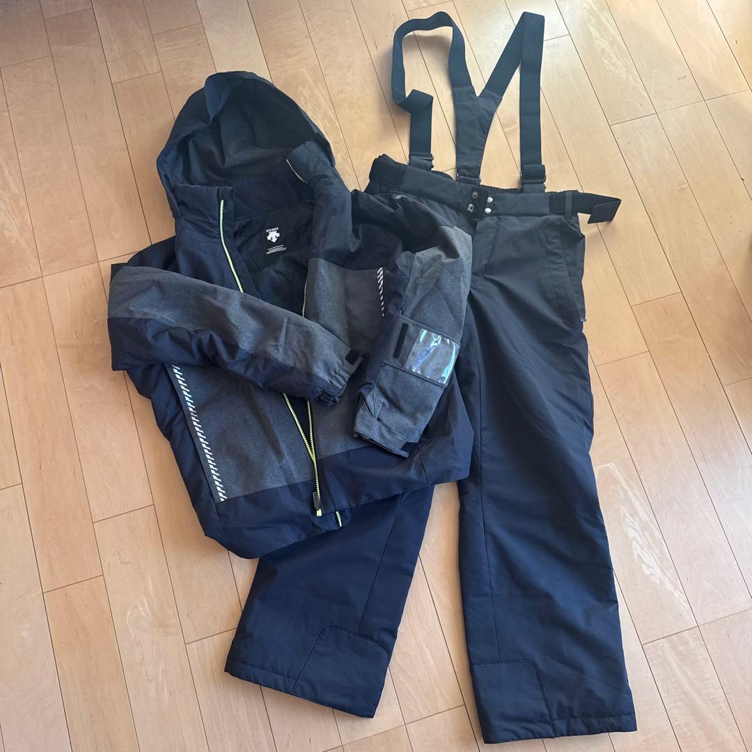 DESCENTE スキーウェア ジャケット&パンツセット Sサイズ ブラック