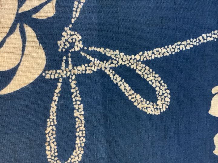 伝統工芸　長坂小紋染　八ッ目絣　源氏物語　40