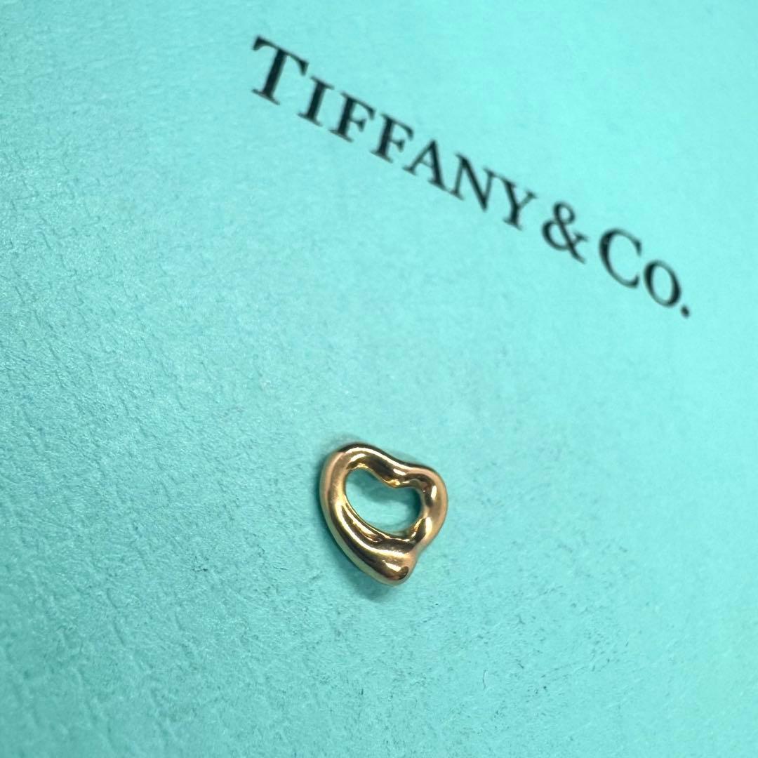 ティファニー オープンハート ペンダントトップ K18YG 750 約7mm