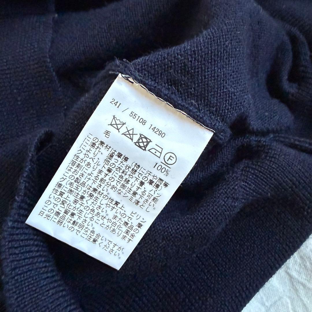 Gran Sasso グランサッソ モックネックウールニット 46 ネイビー