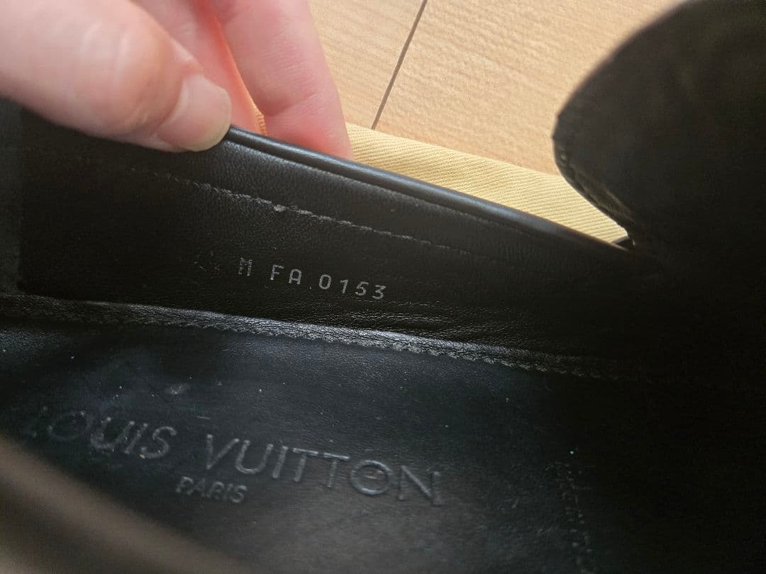 LOUIS VUITTON ダミエパターン ホッケンハイム ローファー