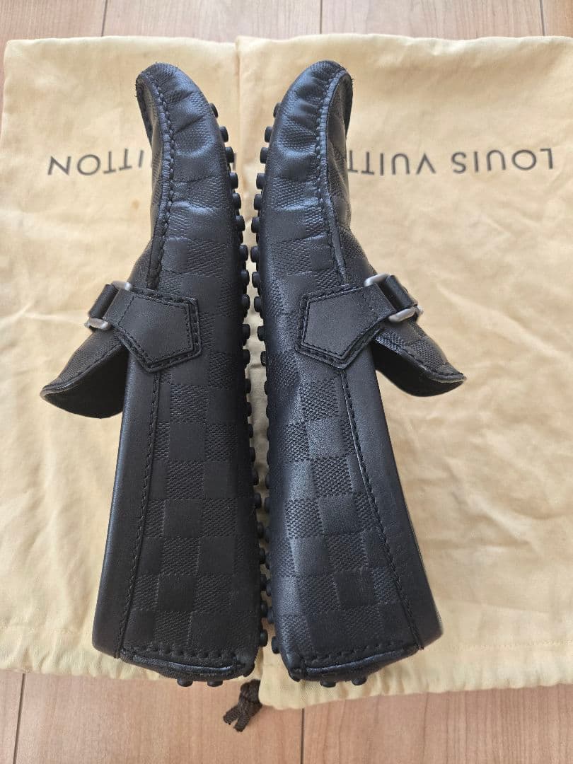 LOUIS VUITTON ダミエパターン ホッケンハイム ローファー