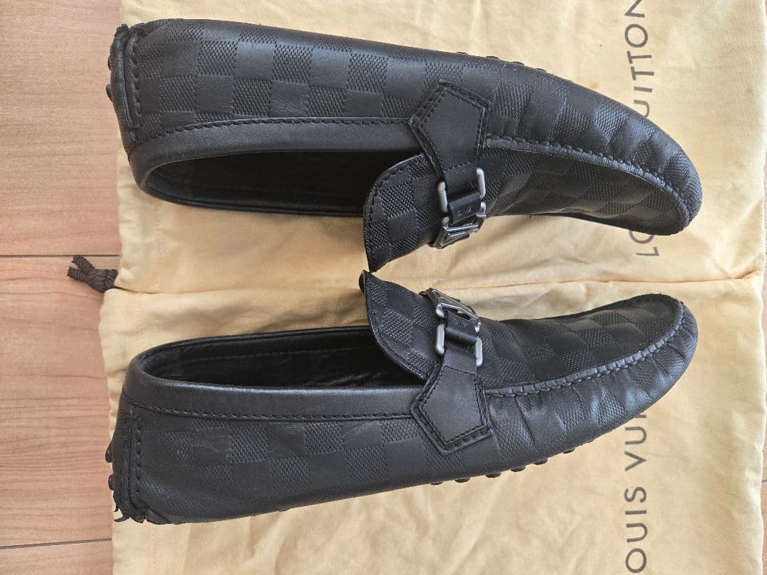 LOUIS VUITTON ダミエパターン ホッケンハイム ローファー