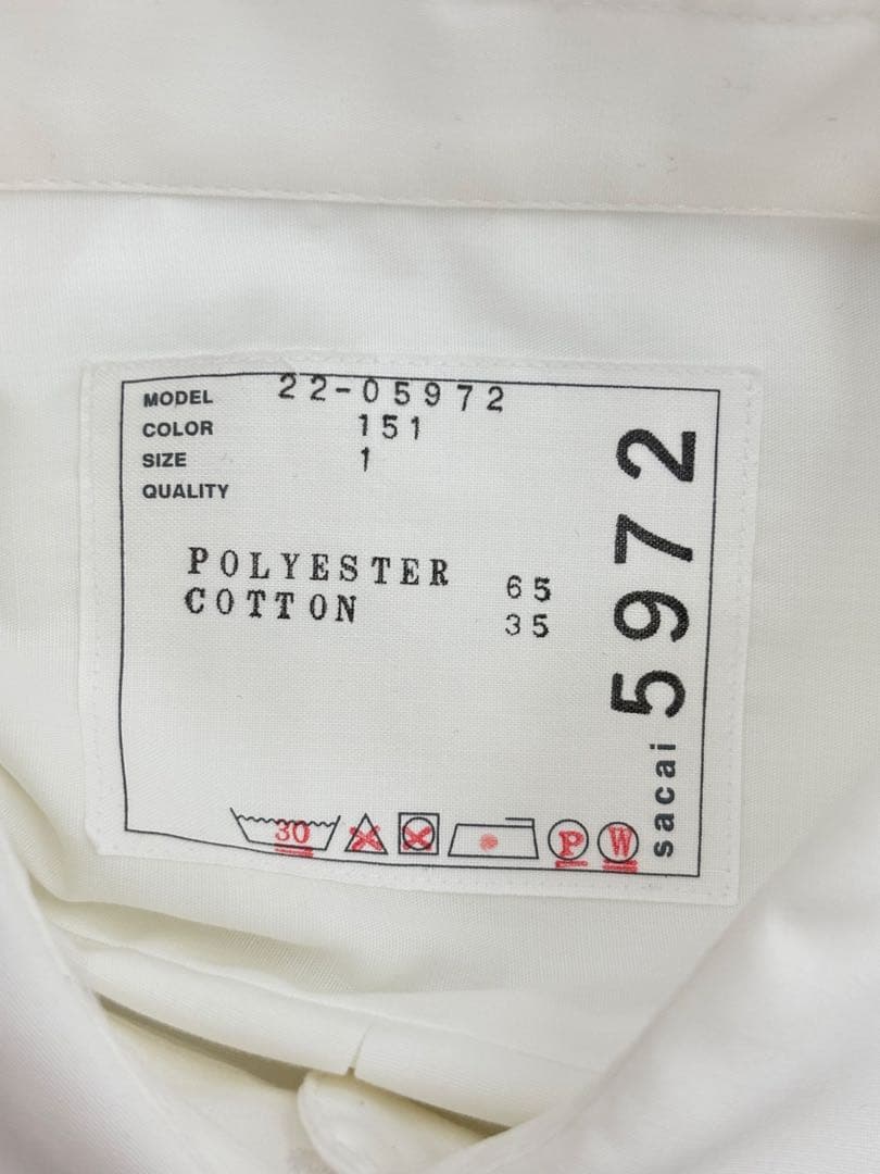 【Y16】sacai コットンポプリンケープ