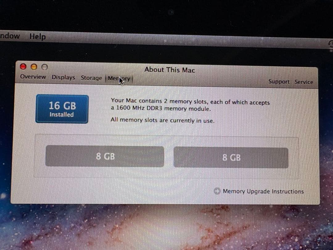P*r様 Macbook Pro Mid 2012 16GB HD:500GB