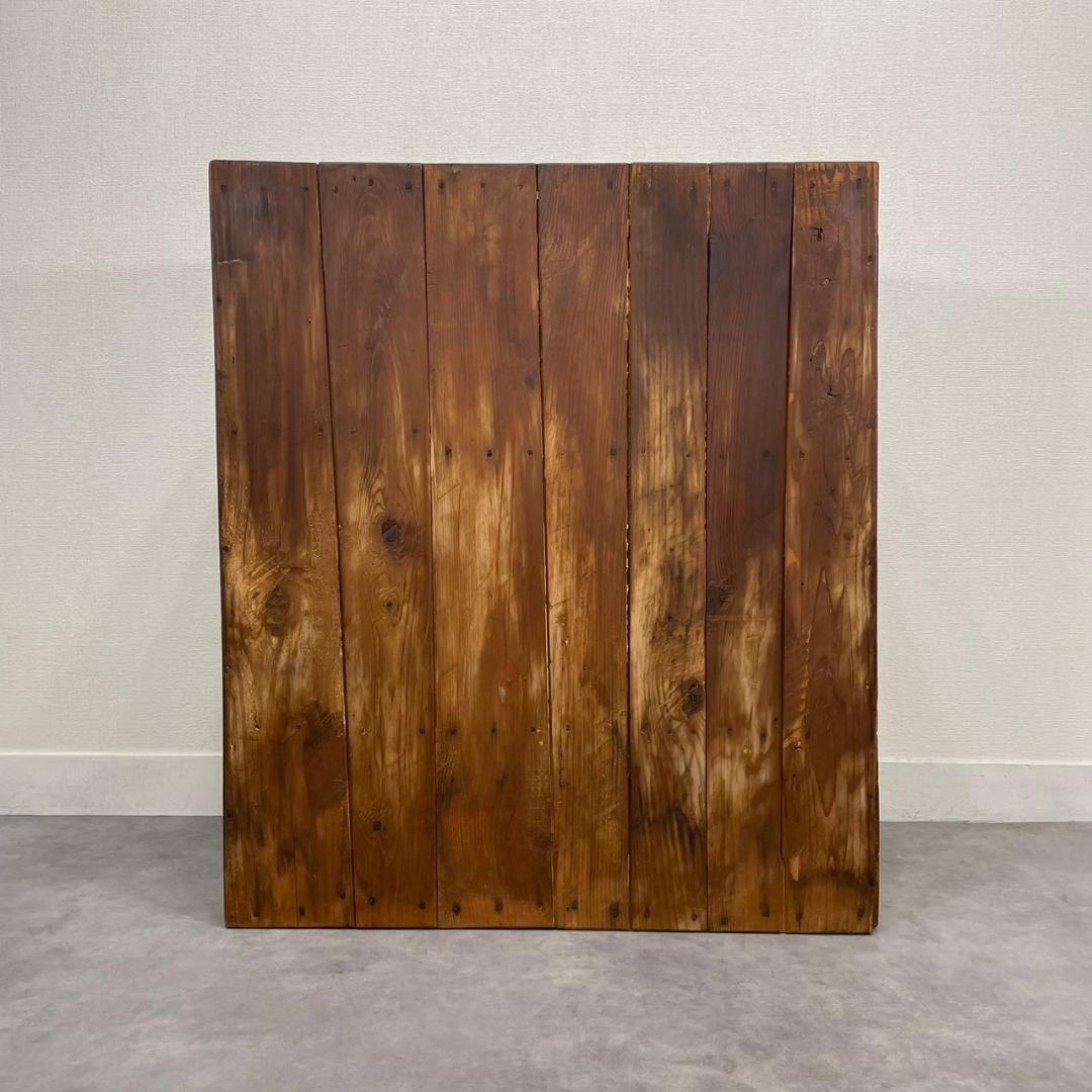 ヴィンテージ 木製本棚 モールガラス ガラスキャビネット 食器棚 古家具 収納