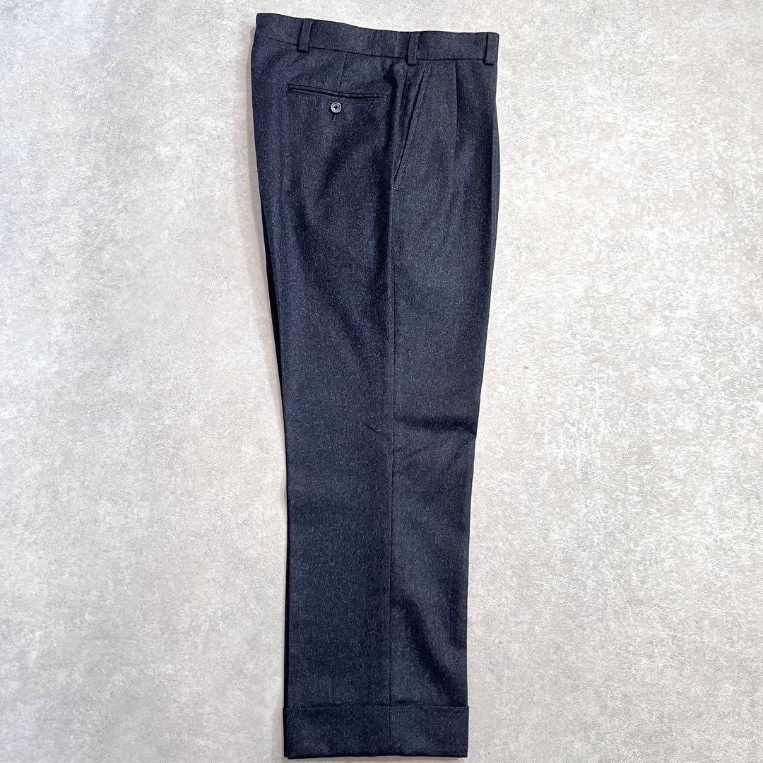 ブルックスブラザーズ カノニコウールフランネルスラックスパンツ チャコールW30