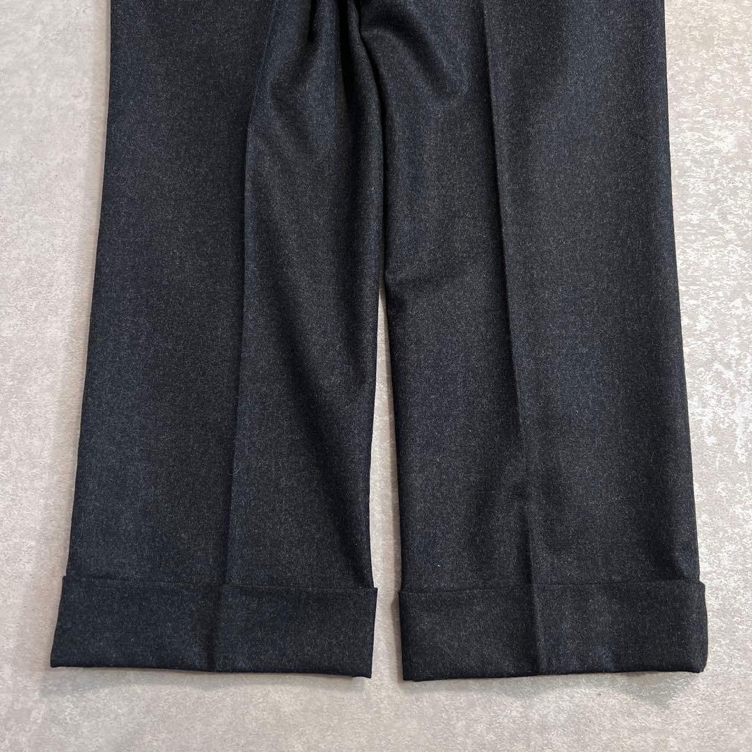 ブルックスブラザーズ カノニコウールフランネルスラックスパンツ チャコールW30