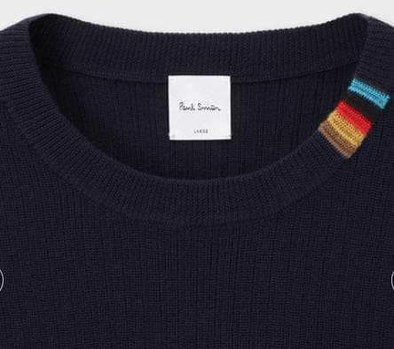 Paul Smith マルチカラーリブ クルーネックニットセーター Mサイズ