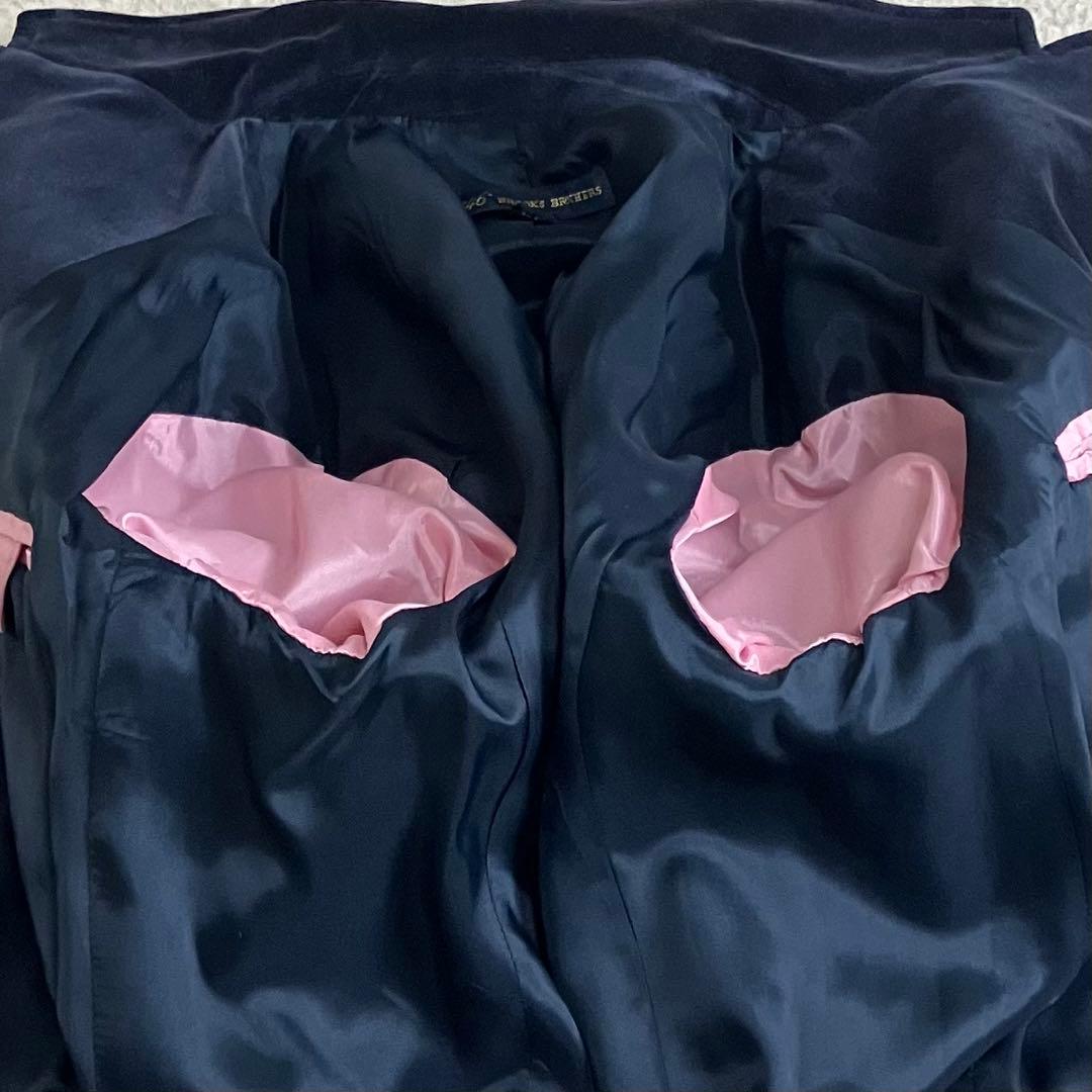 ブルックスブラザーズ　ベロアテーラードジャケット　紺ブレ　金ボタン　サイズ4