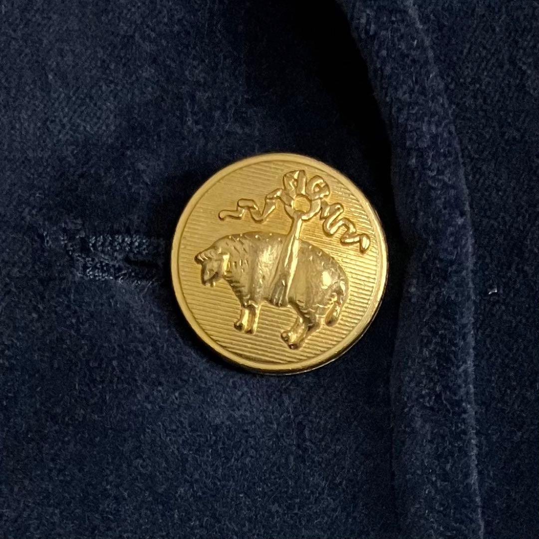 ブルックスブラザーズ　ベロアテーラードジャケット　紺ブレ　金ボタン　サイズ4