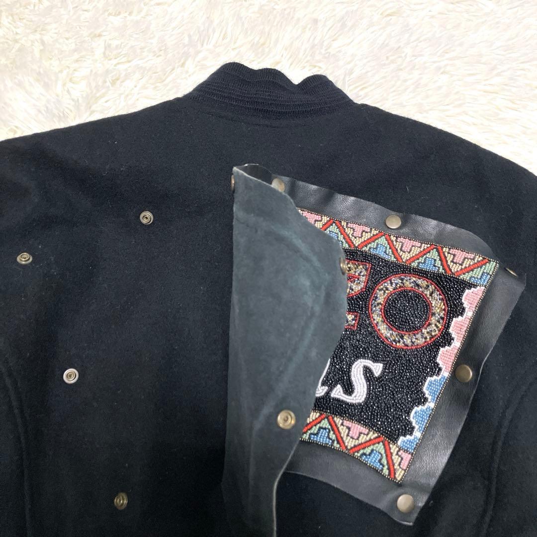 激レア✨kenzo jeans ケンゾー　ボンバーJK　短丈　ビーズロゴ y2k