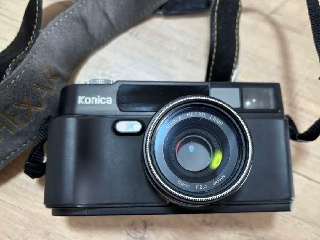 Konica Hexar カメラ、ストラップ、フラッシュセット