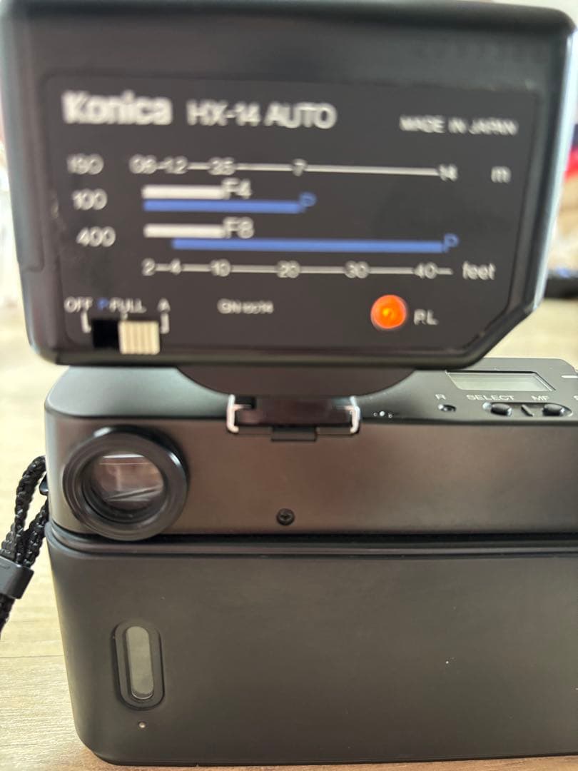 Konica Hexar カメラ、ストラップ、フラッシュセット