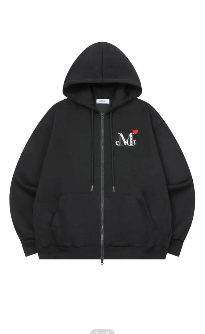 MUCENT ムセント　クロップドジップアップパーカー