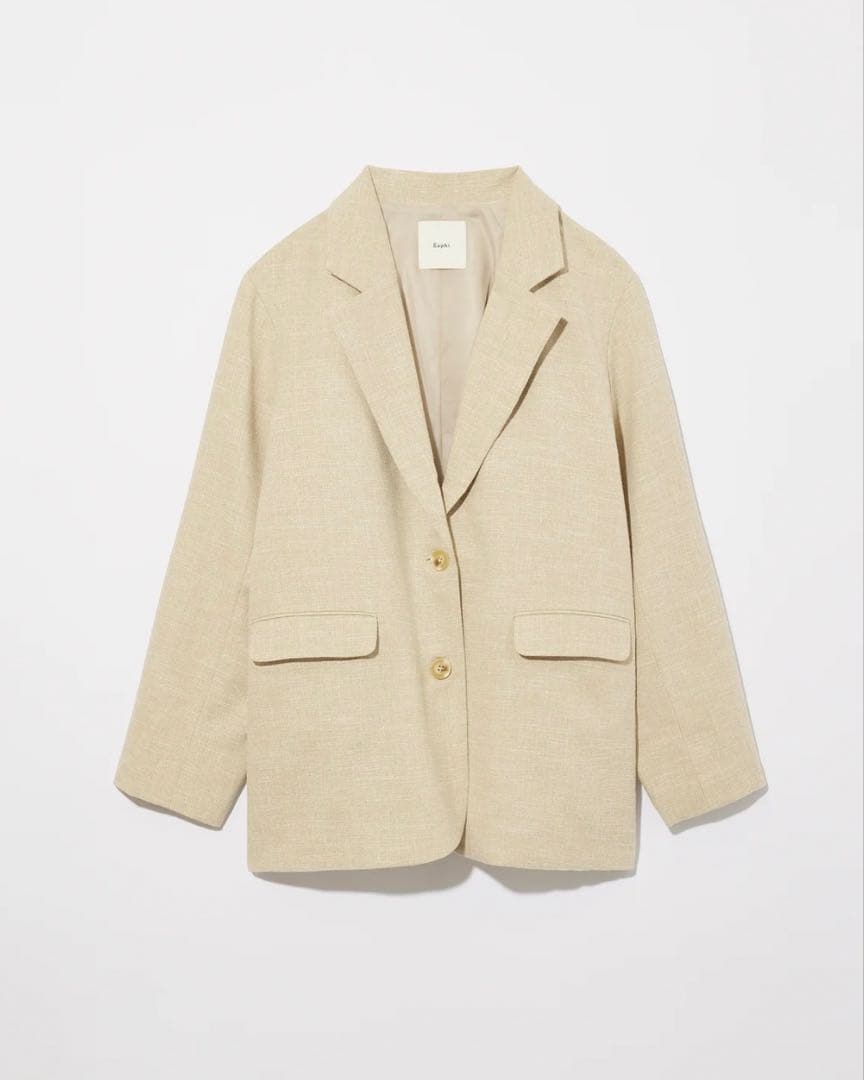 【新品】Eaphi LINEN LIKE OVER JACKET beige