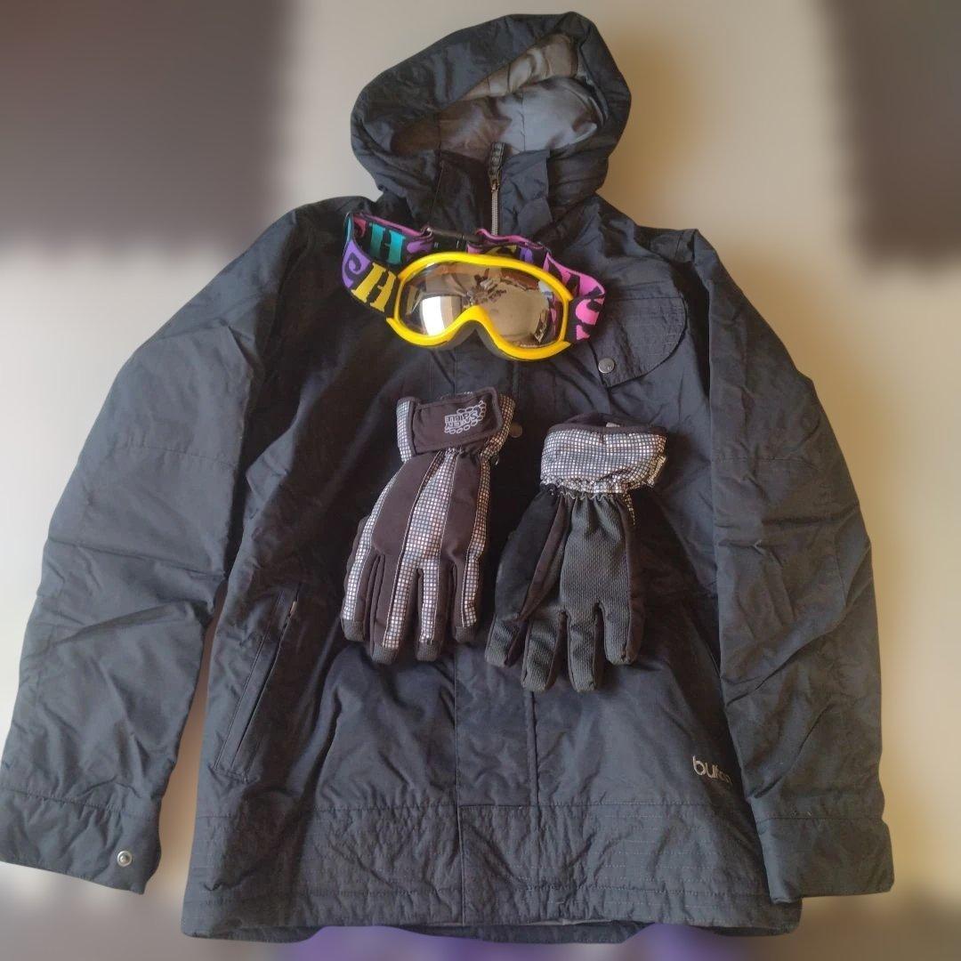 BURTONスノーボードウエア、パンツ、ゴーグル手袋セット　女性用ウィメンズ