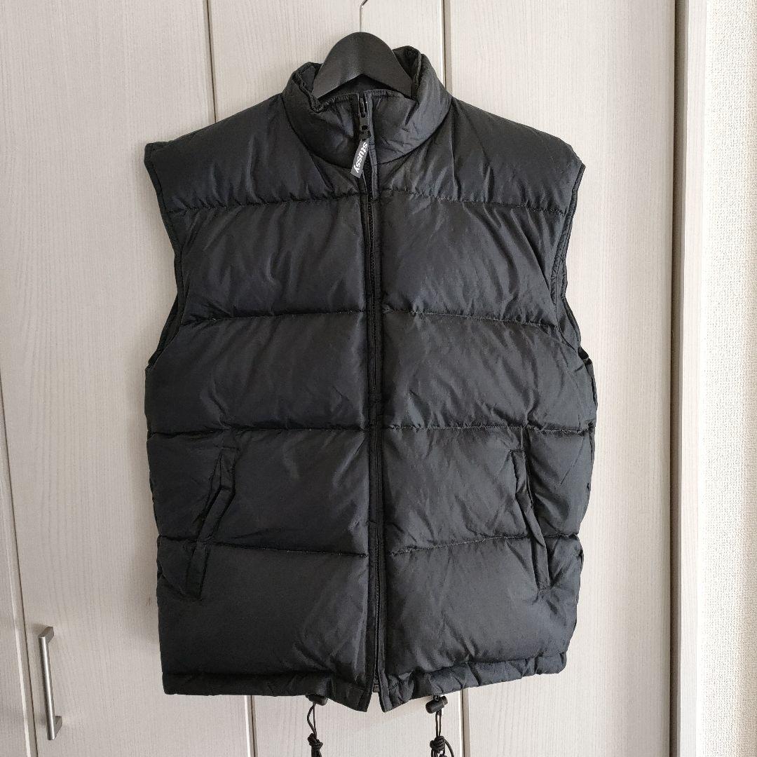Old STUSSY ブラック リバーシブルダウンベスト