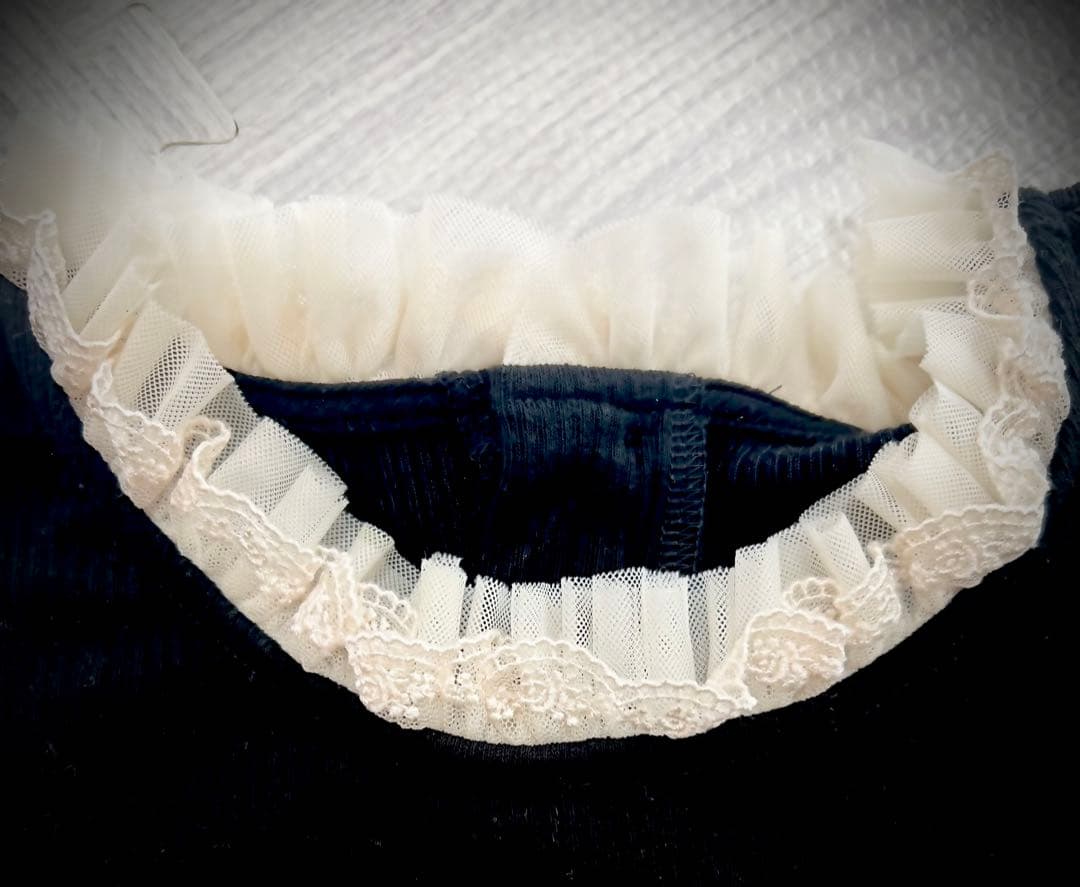 【yukiemon】襟レースブラウス