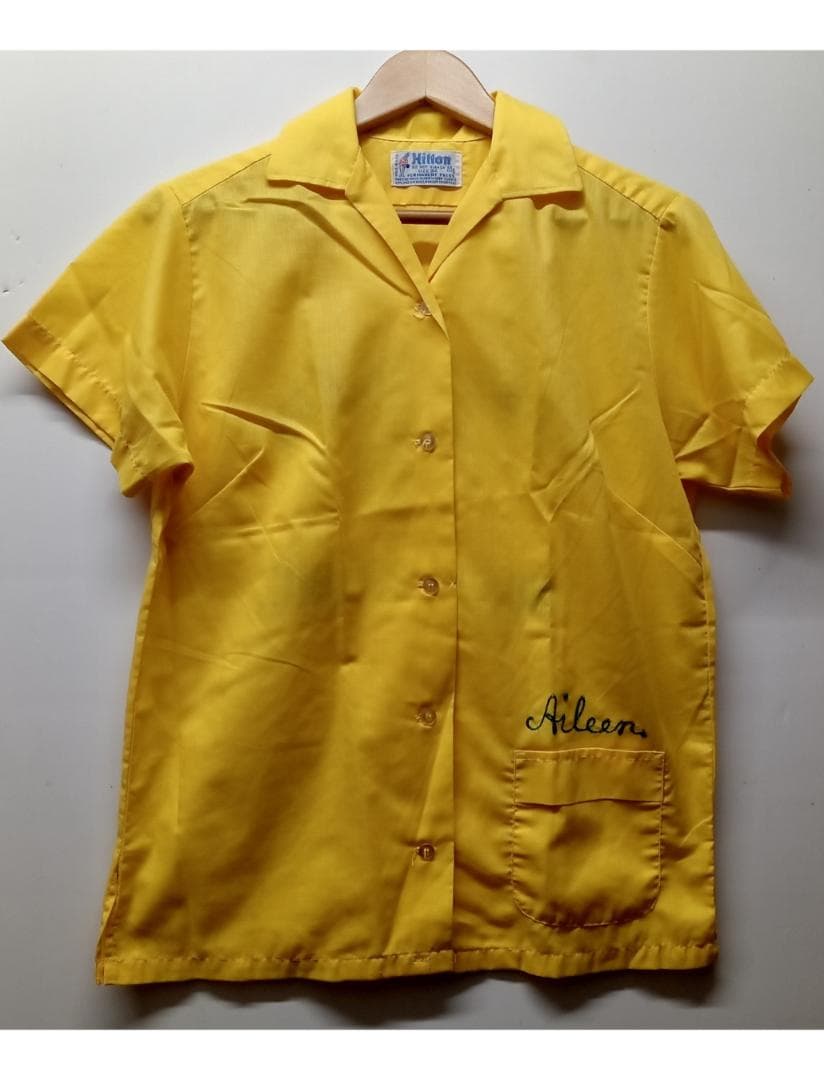 HILTON ビンテージ ボウリングシャツ サイズ34 黄色
