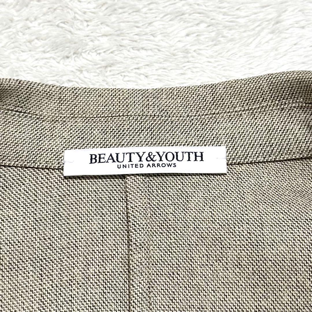25SS BEAUTY&YOUTH リネンライク ダブルジャケット ベージュ S