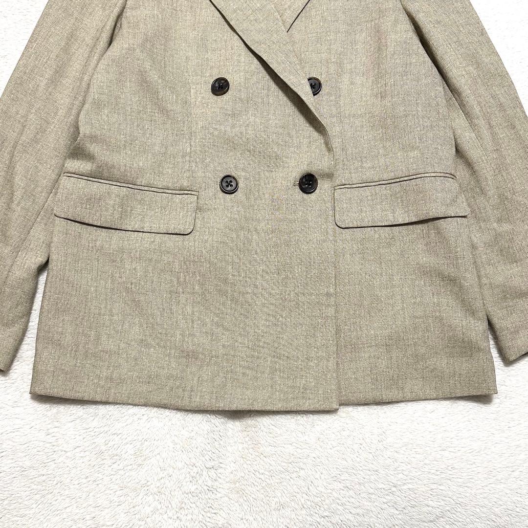 25SS BEAUTY&YOUTH リネンライク ダブルジャケット ベージュ S