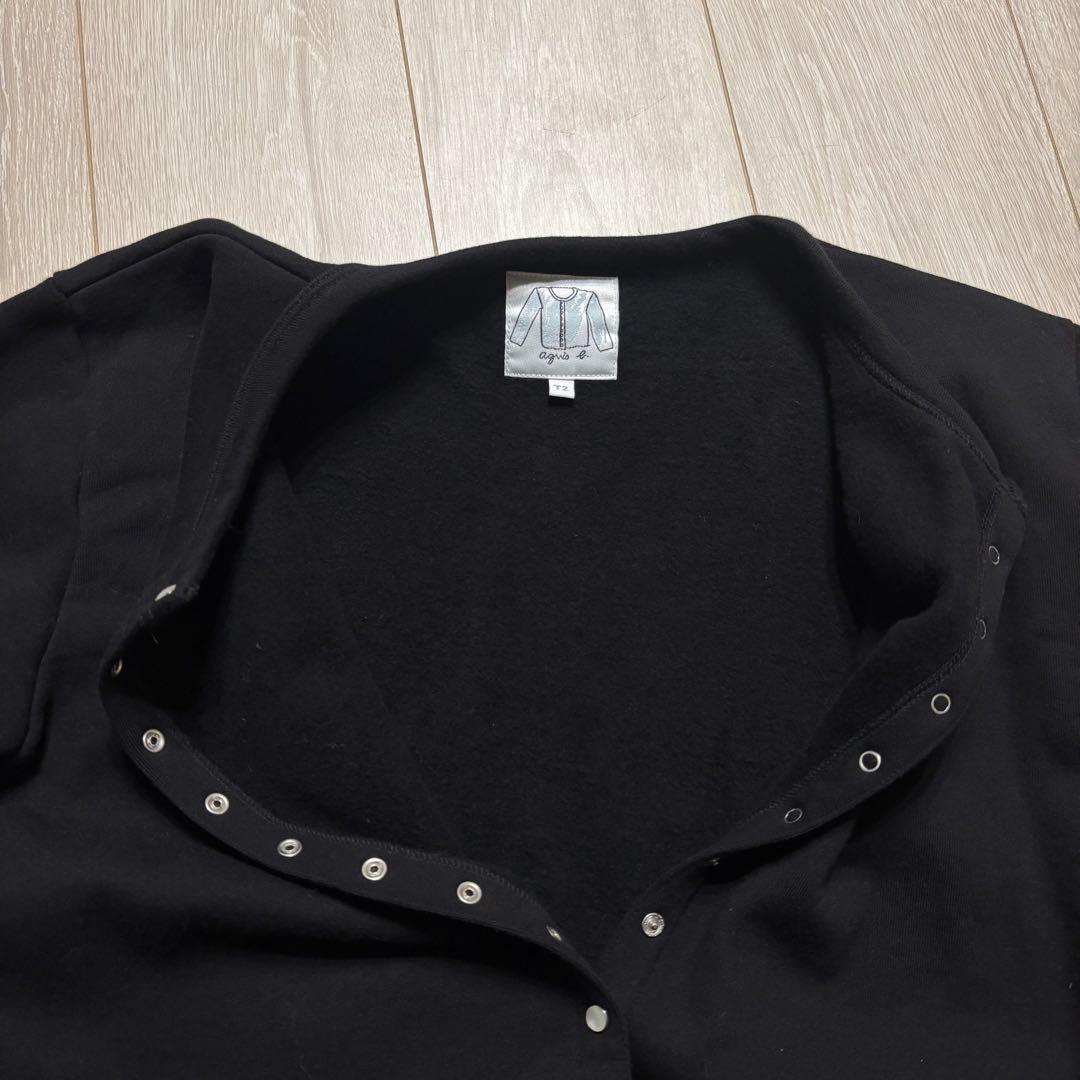 美品 agnès b. コットン メルトン 長袖 カーディガンプレッション 2