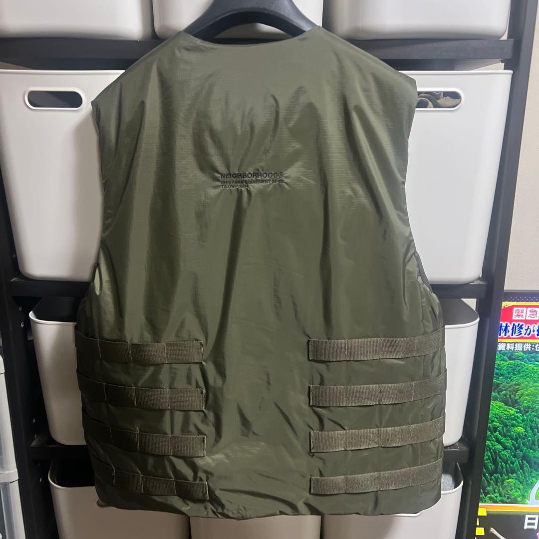 ネイバーフッド　ナンガ　ダウンベスト　オリーブ　L