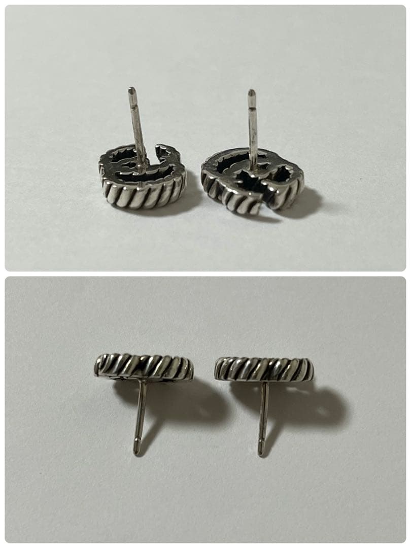 GUCCI グッチ　ピアス　ダブルG シルバー　925