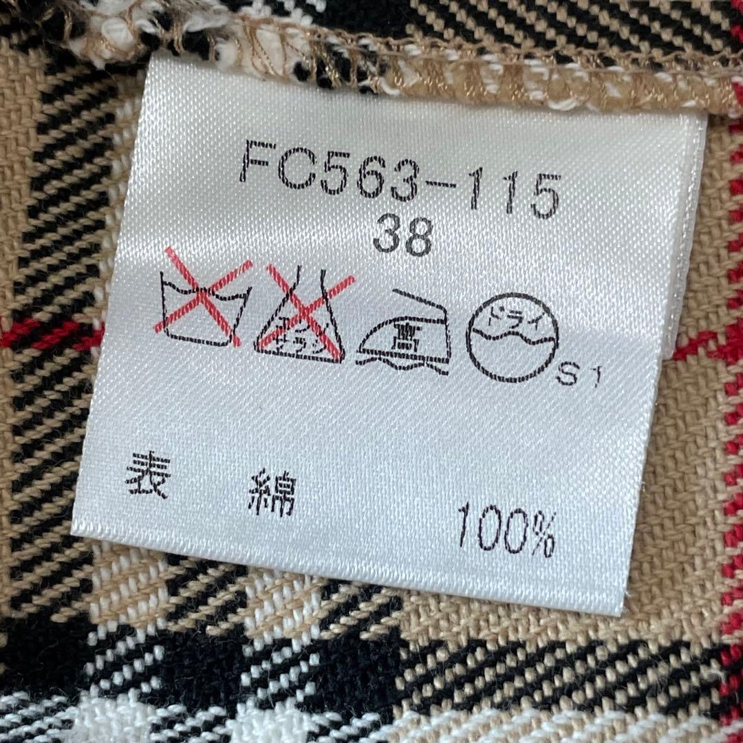 バーバリーブルーレーベル　デニムジャケット　ノバチェック 短丈　金ボタン　Ｍ