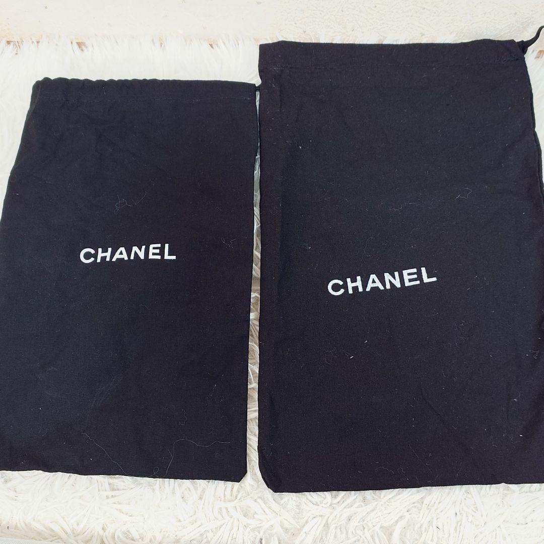 シャネル ミュール チェーン ココマーク ウッドソール 36c エナメル 保存袋