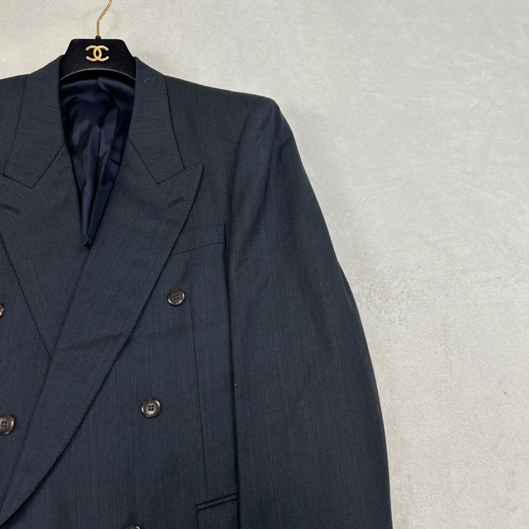 K268 L ジバンシー ダブル ロゴボタン スーツ上下 ネイビー メンズ