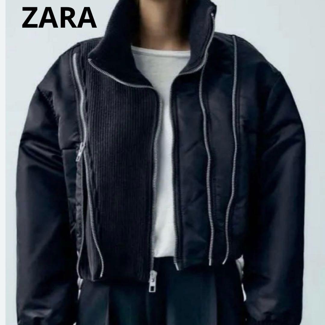 ZARA ザラ 2023AWMA-1 コントラストボンバージャケット XL