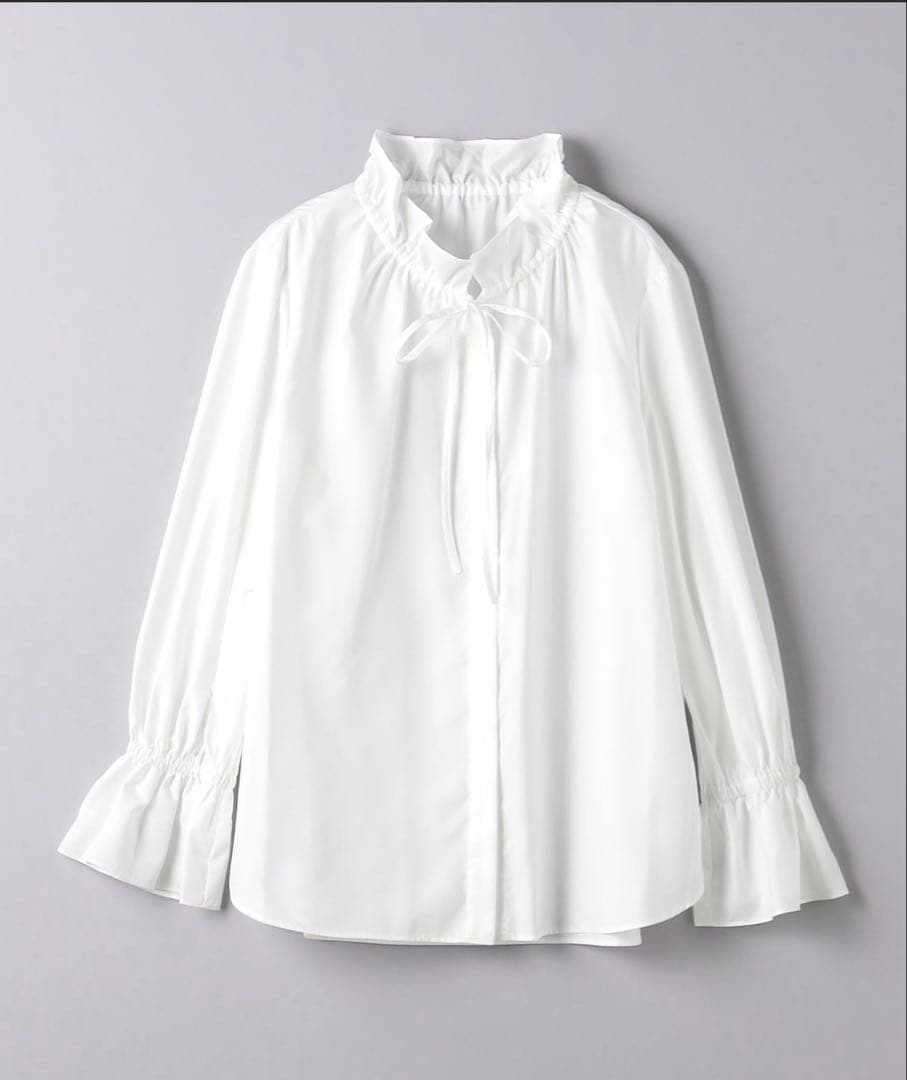 ユナイテッドアローズ　定番大人気　フリルカラー フレアスリーブ ブラウス