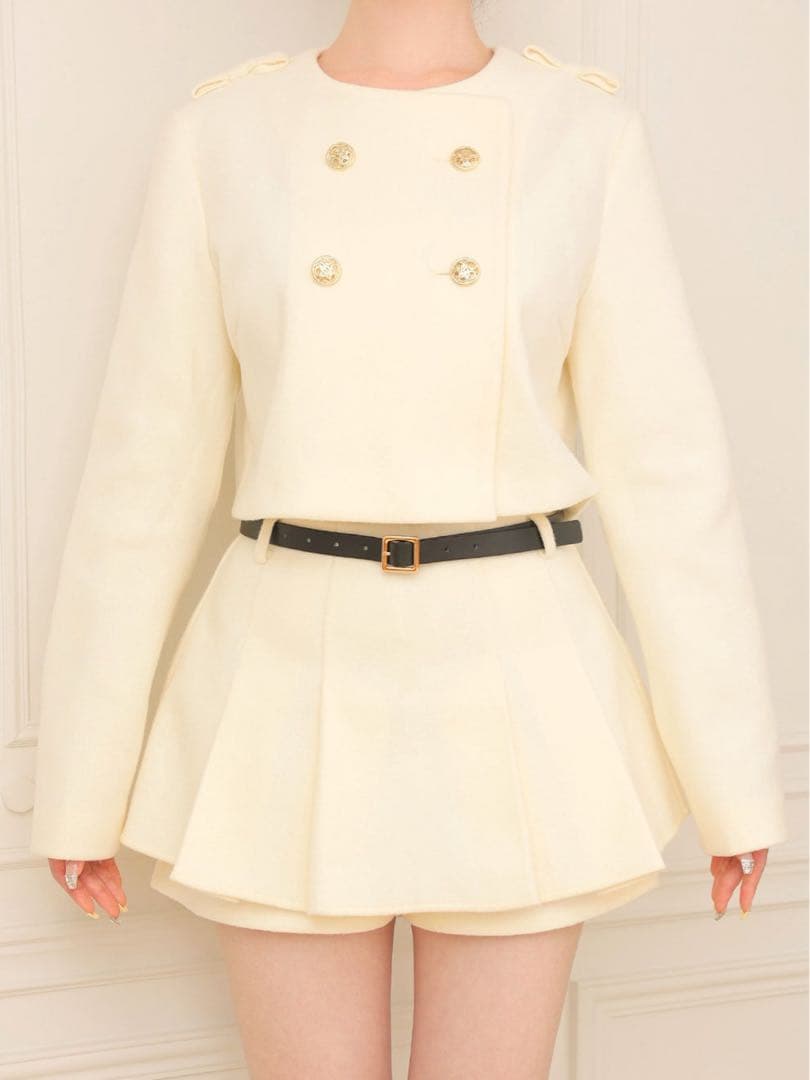 エムエメ Mmeeme Cropped melton jacket