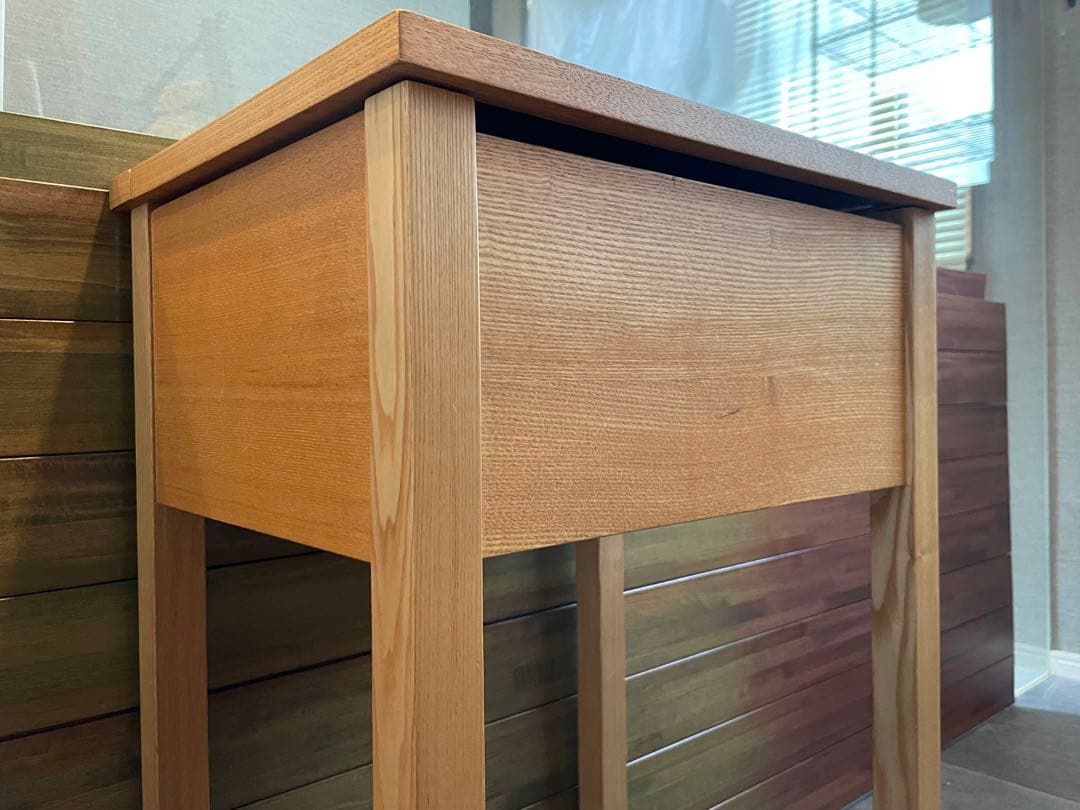 eputy■MUJI無印良品 天然木タモ材 ドレッサー＆スツール/チェア