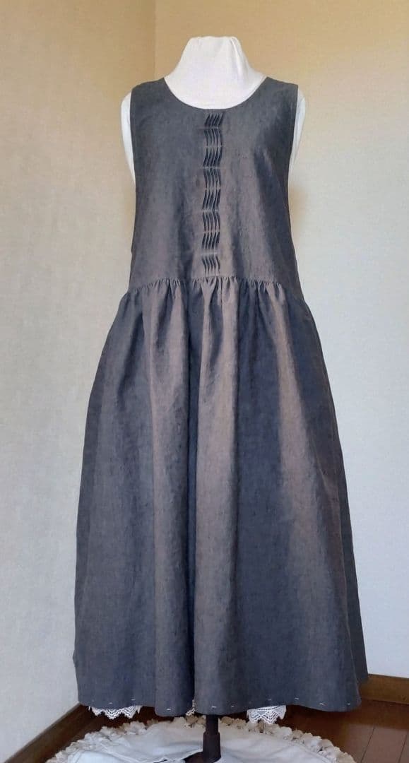 ちくわ　バッククロスエプロンワンピース