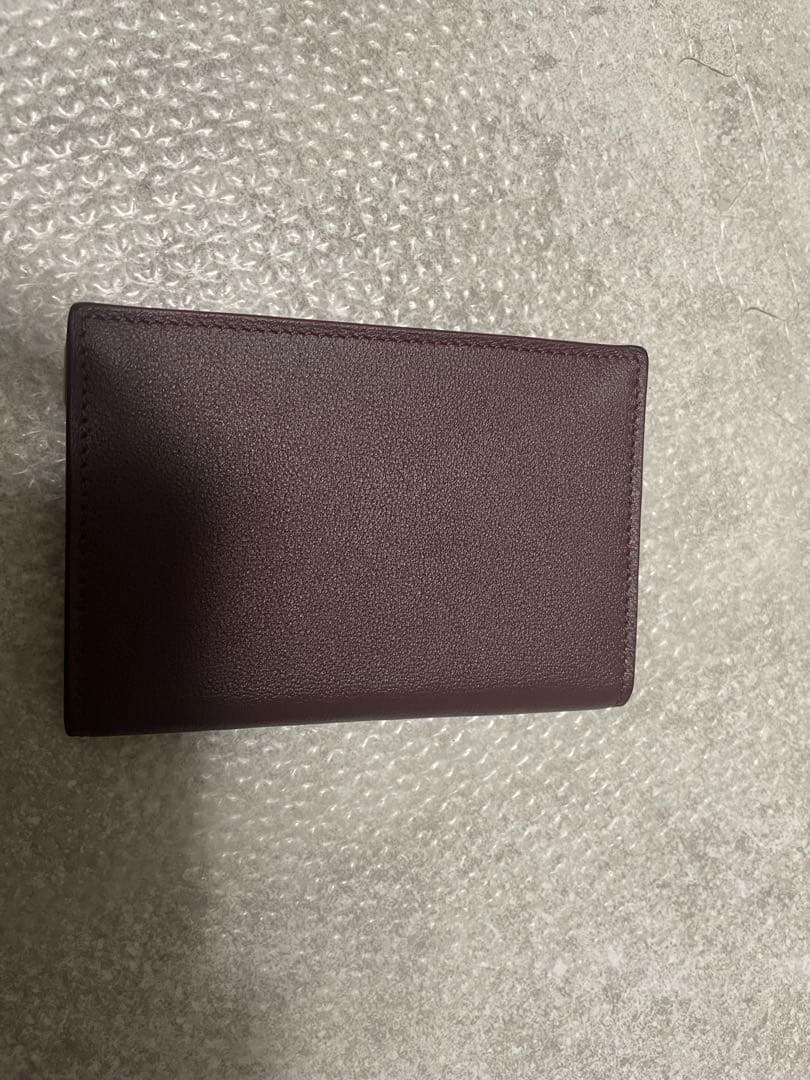 Cartier ボルドー レザー 名刺入れ