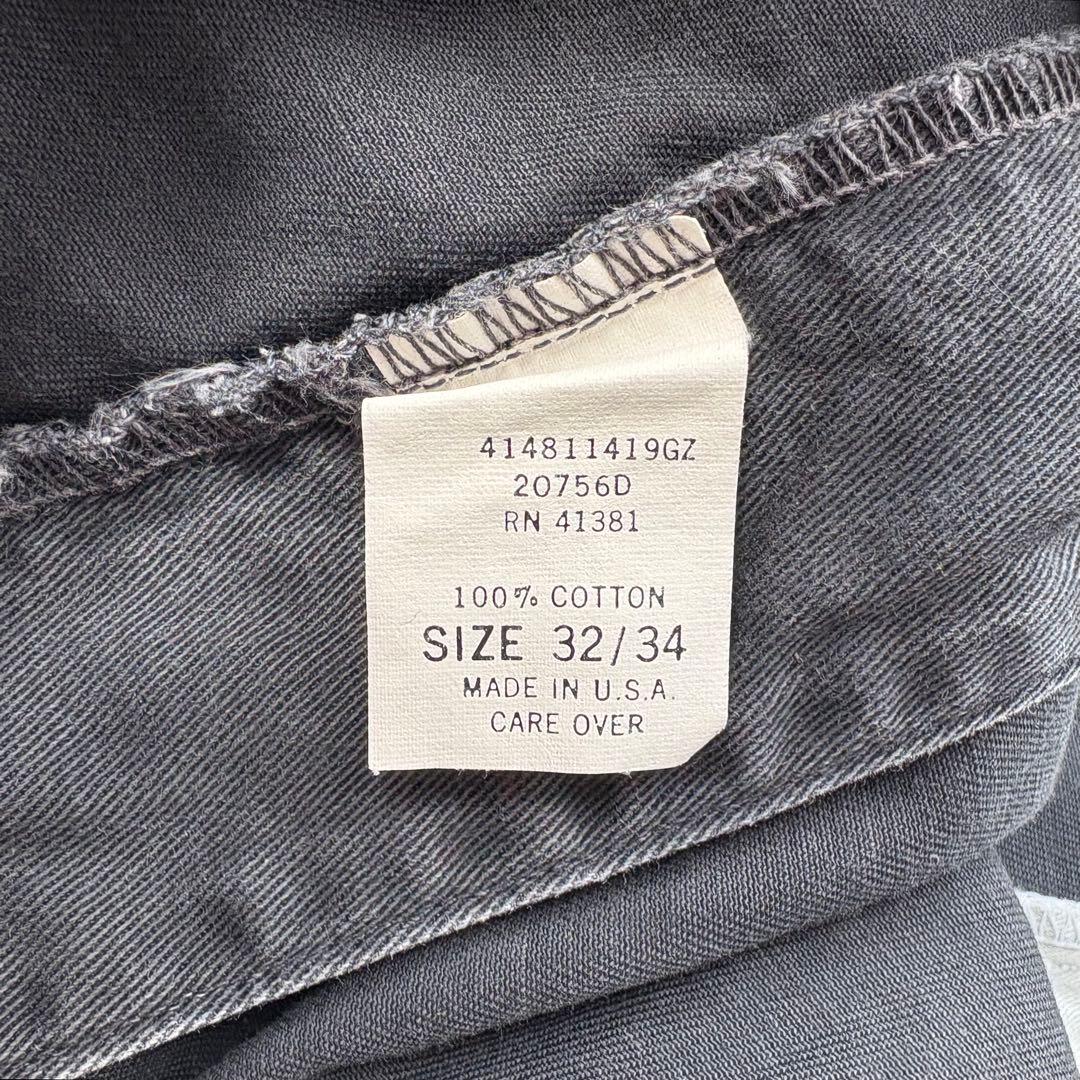 USA製 三つ星 RRL ダブルアールエル 墨黒 フェード 2タックトラウザー