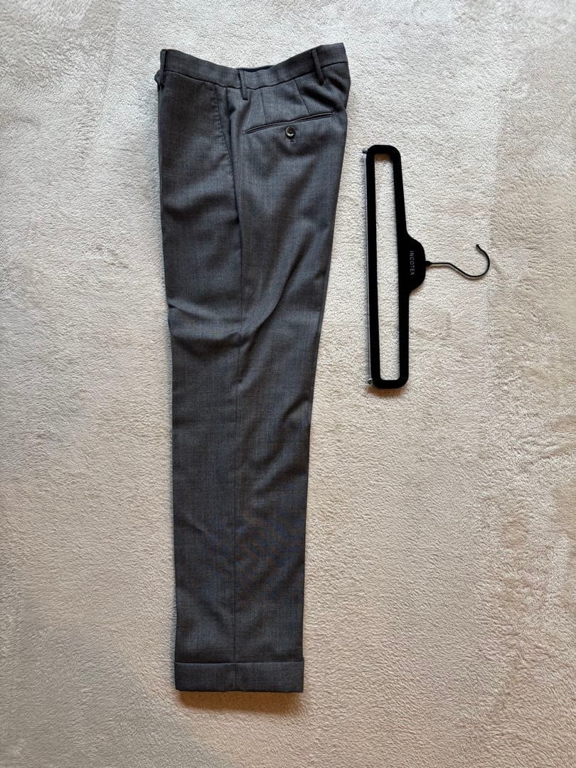 【極美品】INCOTEX 35型 通年スラックス 44 グレー 定価6.5万