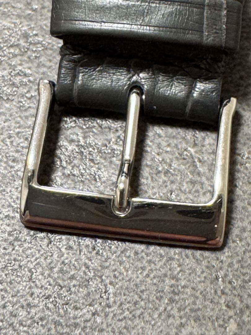 カミーユフォルネ 21mm 時計ベルト アリゲーターマット竹斑 グレー