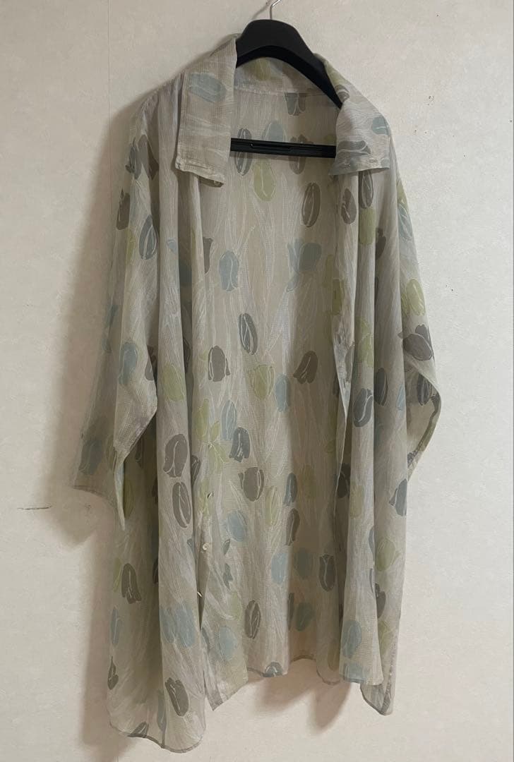 ヨーガンレール☆ババグーリ☆素敵なチューリップ柄☆シフォン☆羽織り☆チュニック