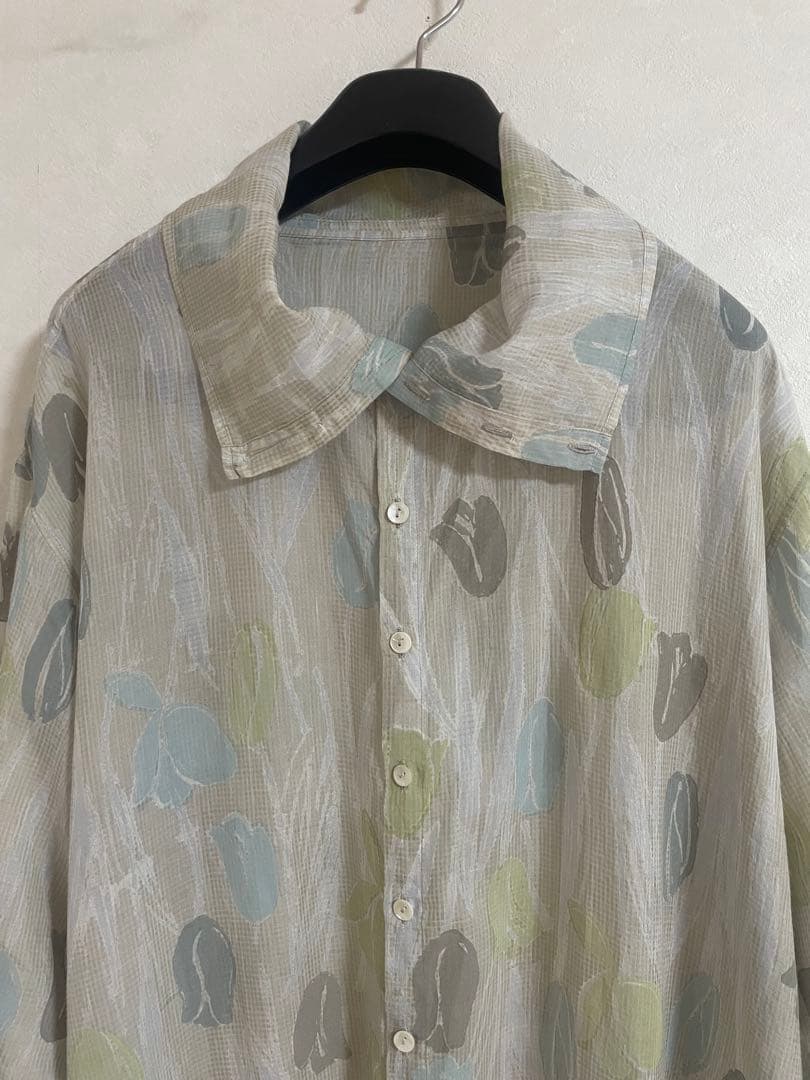 ヨーガンレール☆ババグーリ☆素敵なチューリップ柄☆シフォン☆羽織り☆チュニック