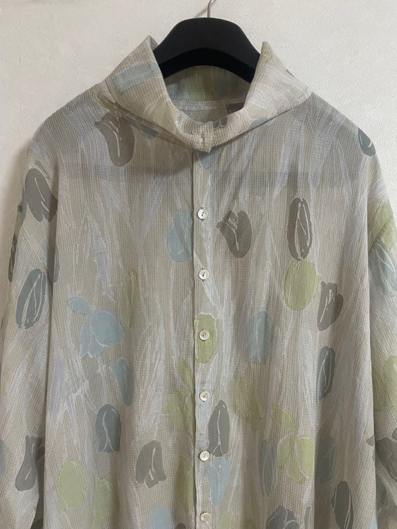 ヨーガンレール☆ババグーリ☆素敵なチューリップ柄☆シフォン☆羽織り☆チュニック