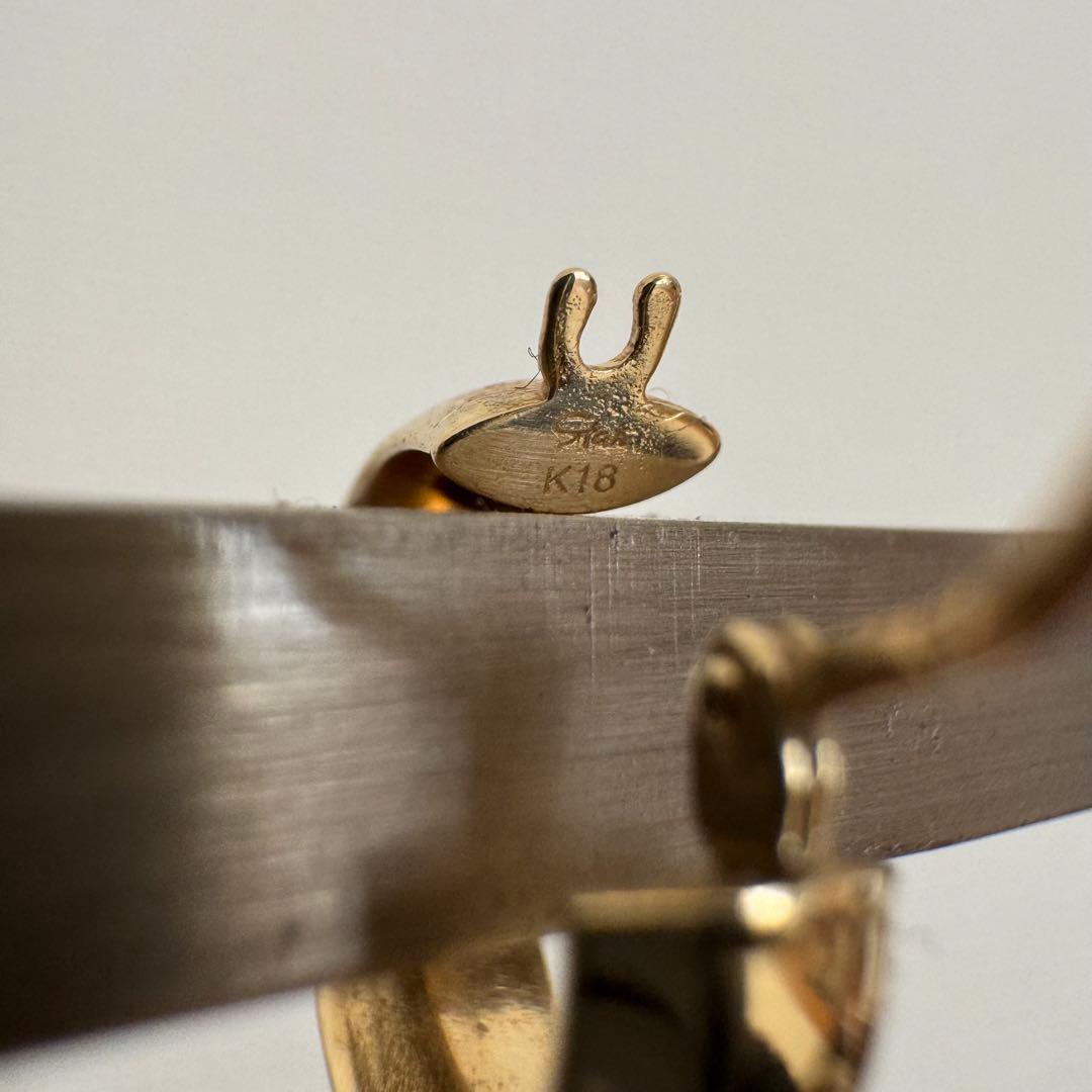 美品✨　スタージュエリー　18金　フープピアス　K18